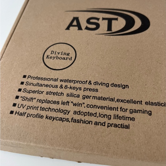 NEW AST Wired USB Keyboard Kin-16 NIB Computer Media Black - Picture 2 of 5